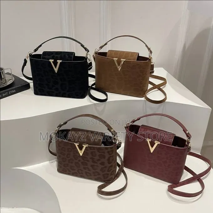 Tamara Quality Leopard Print v Shape Bag