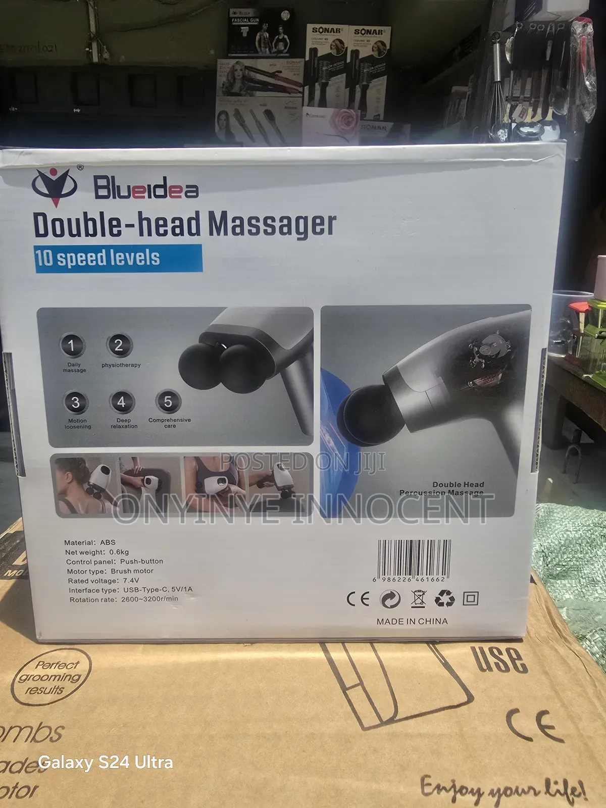 Blueidea Double-Head Massager – 10 Speed Levels Usb-C Charging