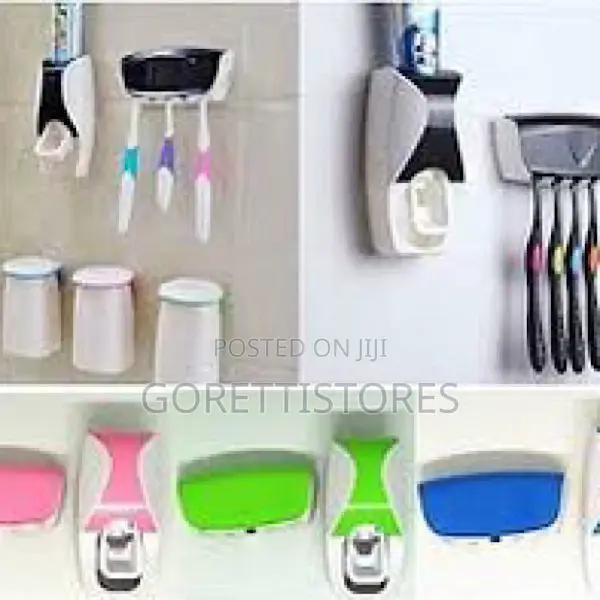 Toothpaste Dispenser and Toothbrush Holder