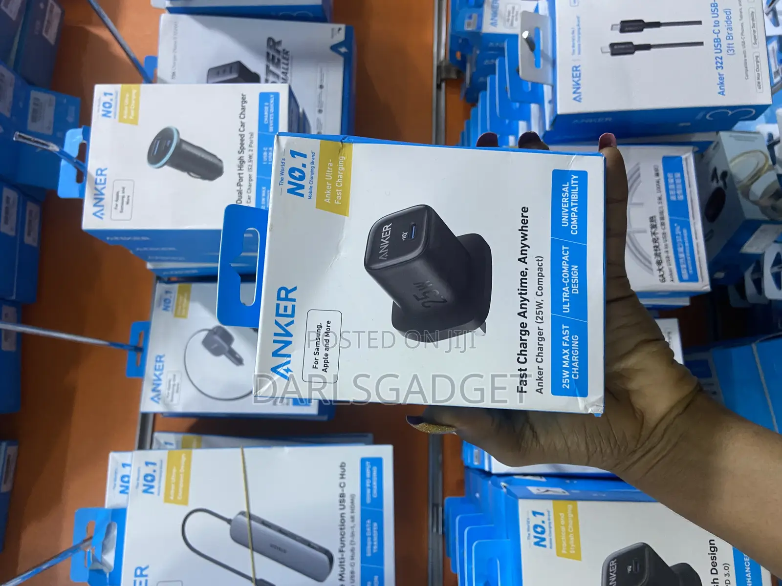 Anker 25w Fast Usb-C Wall Charger Compact Power Adapter Black
