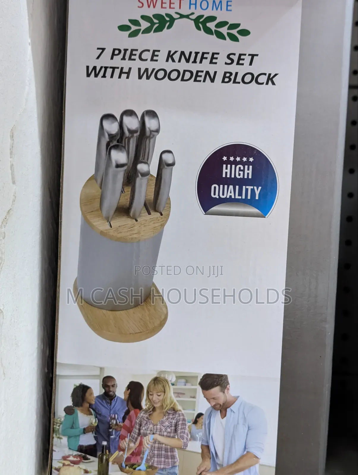 7 Piece Knife Set With Wooden Block