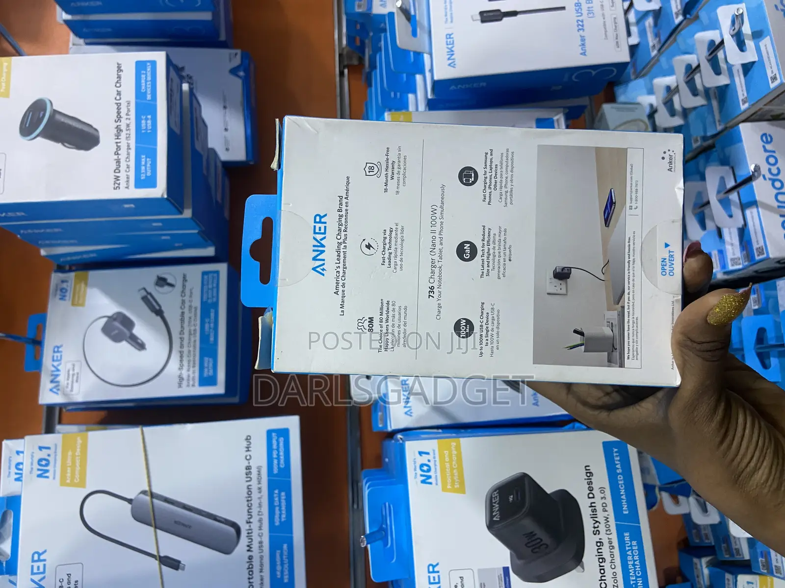 Anker 736 Nano Ii 100w Fast Charger Usb-C 3 Port Wall Adapter