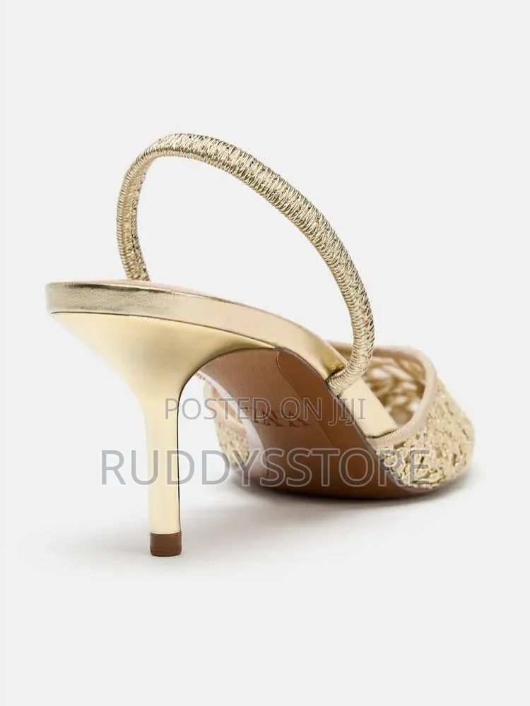 Zara Sequin Slingback Heels