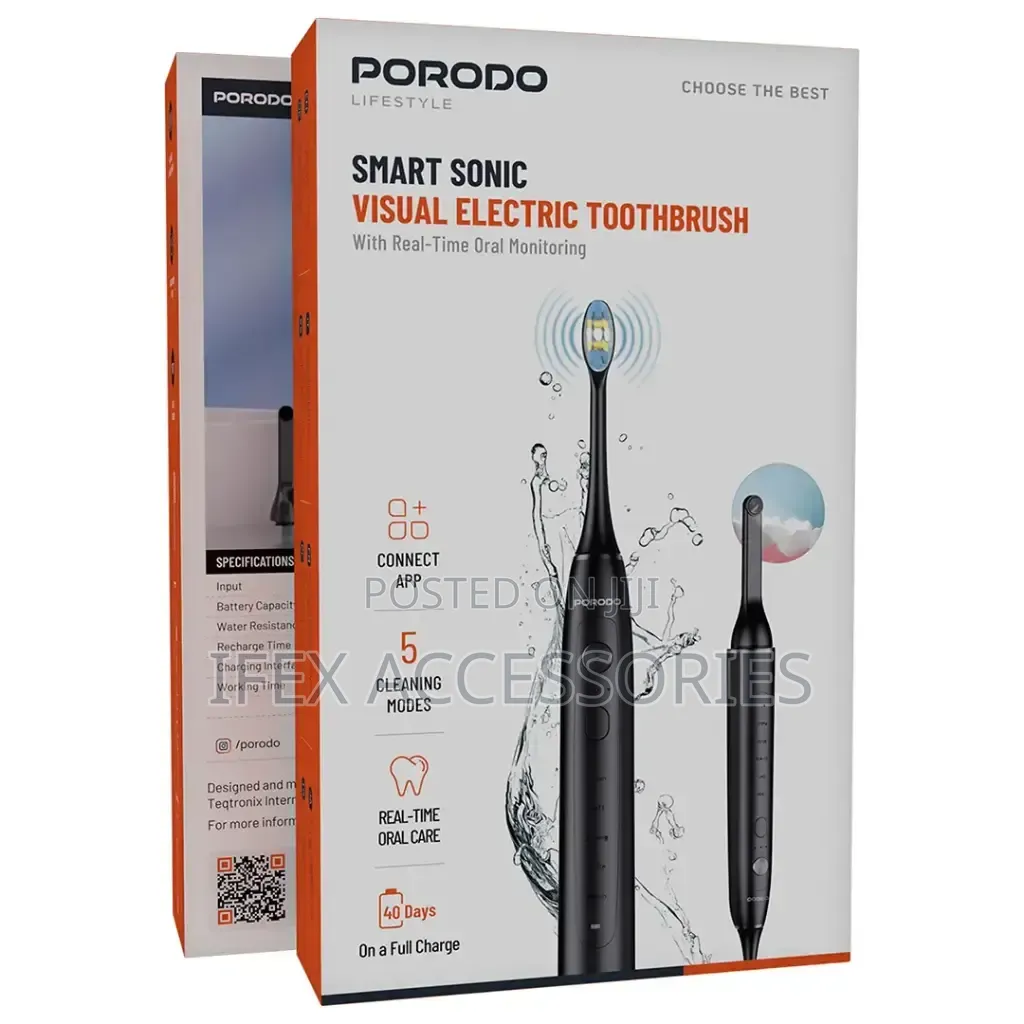 Porodo Smart Sonic Visual Electric Toothbrush