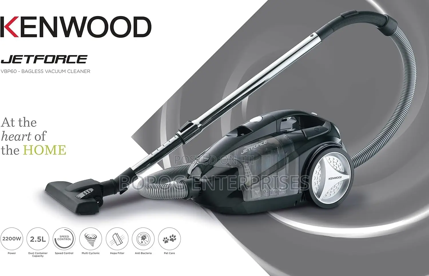 Kenwood 2200w Multi Cyclonic Bagless Vacuum Cleaner-Vbp60