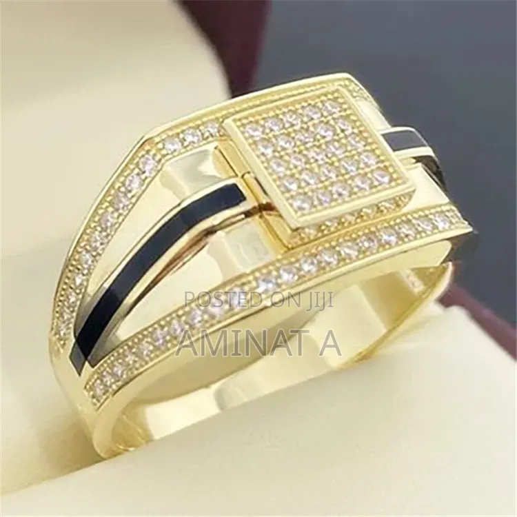 Black Line Fashion Men Ring