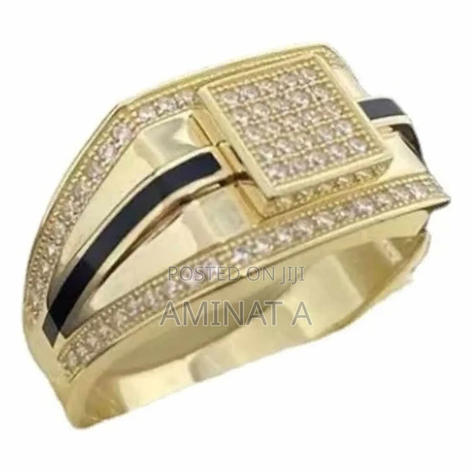 Black Line Fashion Men Ring