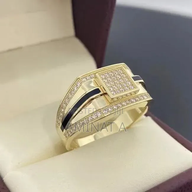 Black Line Fashion Men Ring