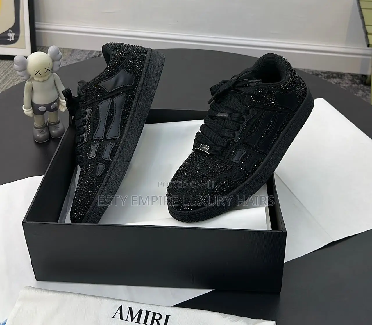 Quality Luxury Amiri Skeleton Low Top Rhinestone Sneaker