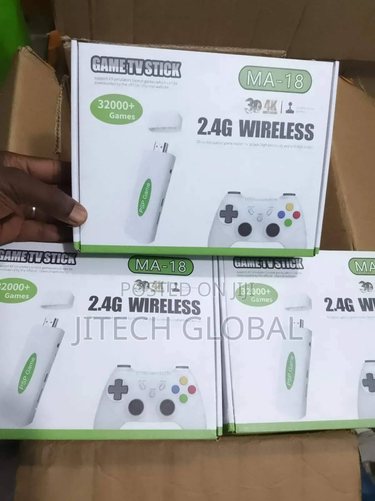 Ma-18 ,2.4g Wireless Game Console 3d | 32000+ Built-in Games | Hd