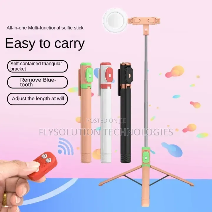 Jc18 Selfie Stick Tripod Stand With Bluetooth Remote Selfie Stick
