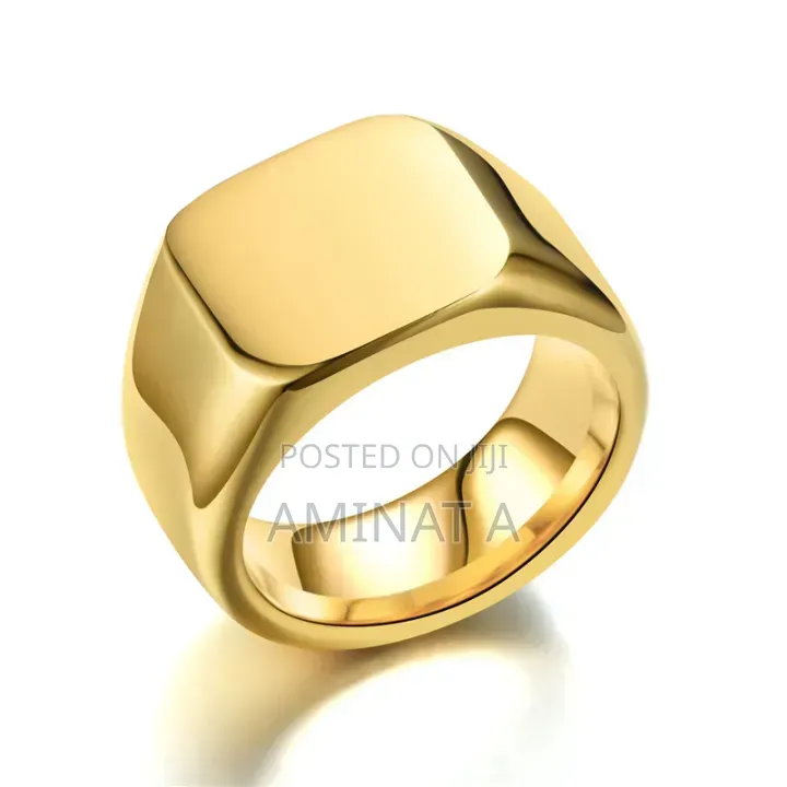 Stainless Steel Gold Rings Thumb Jewelry Gift Ring for Men