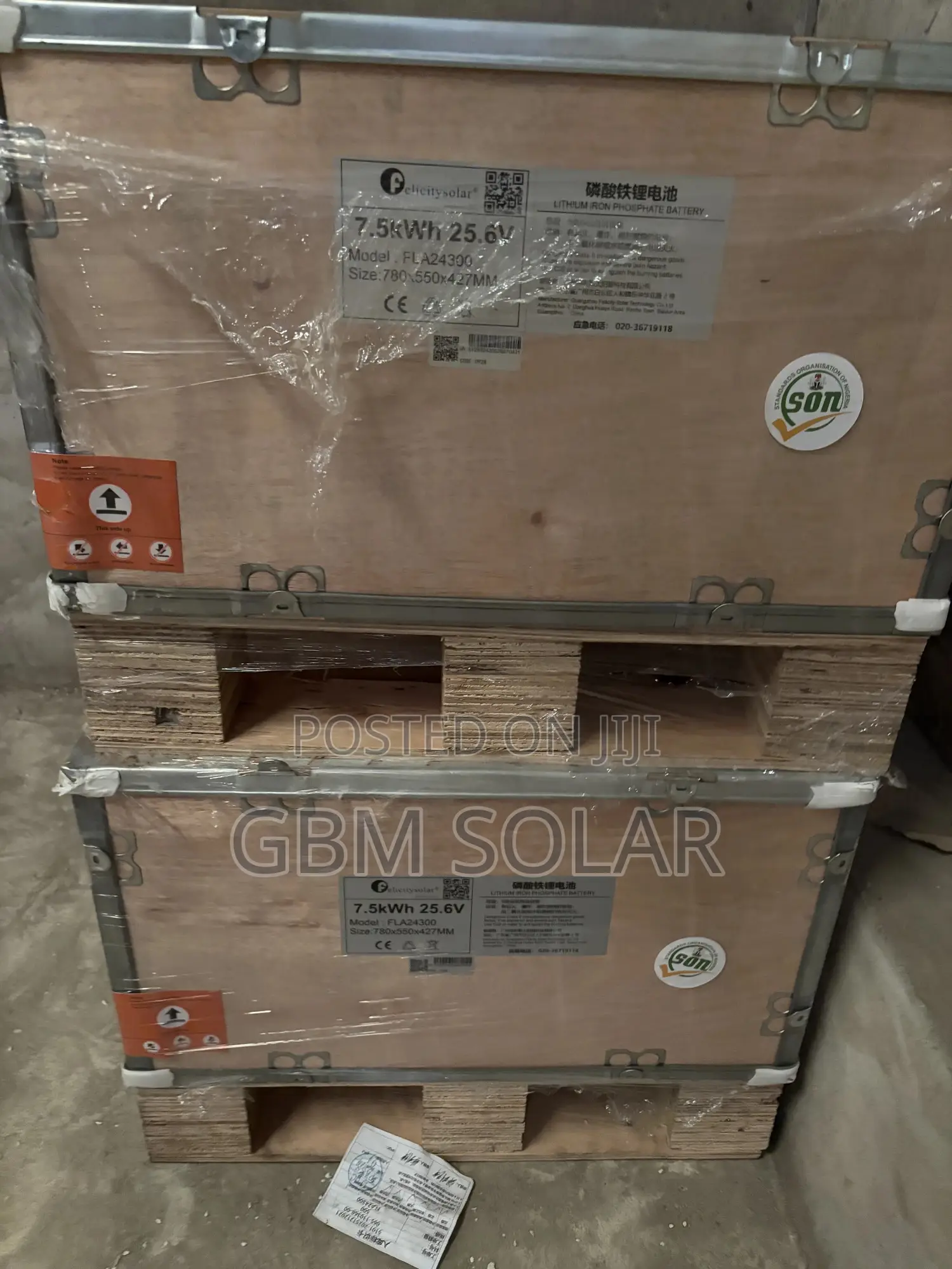 7.5 KWH 200ah 24v Lithium Felicity Battery