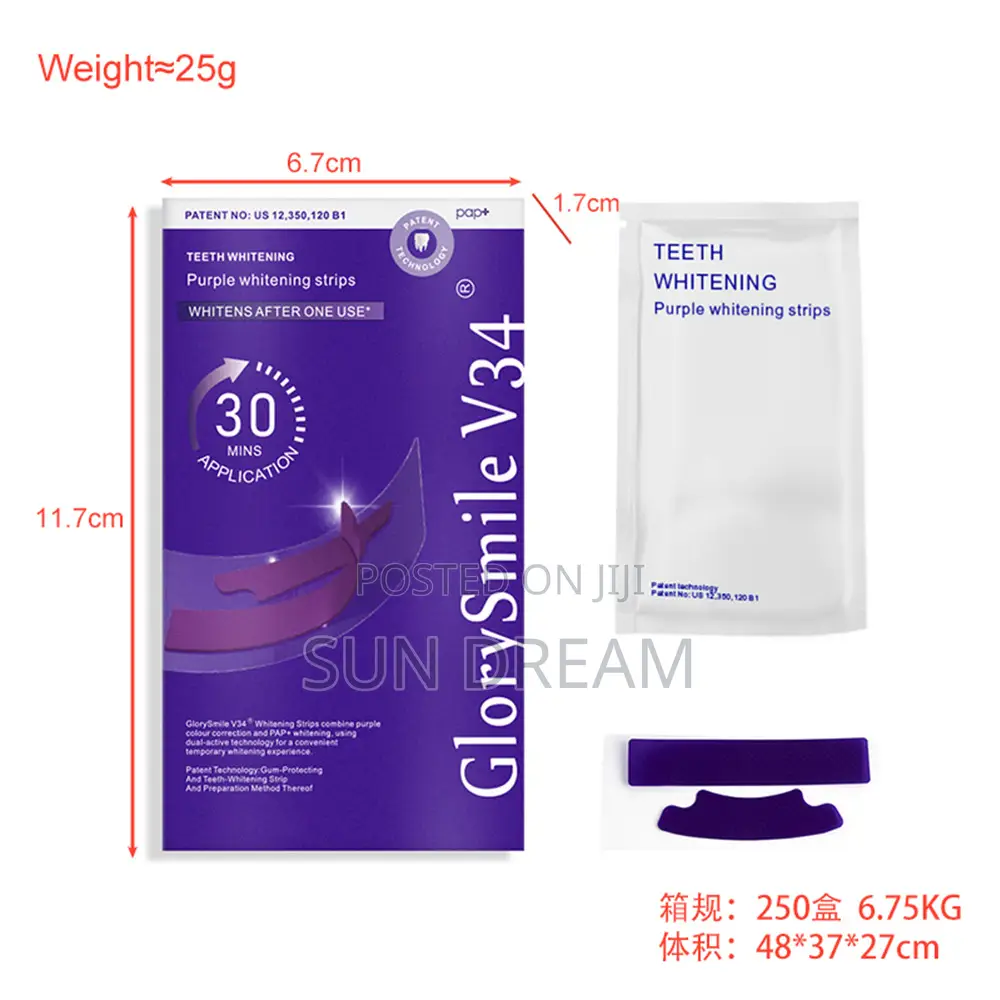 V34 Hissmile Teeth Whitening Strips 7 Pieces