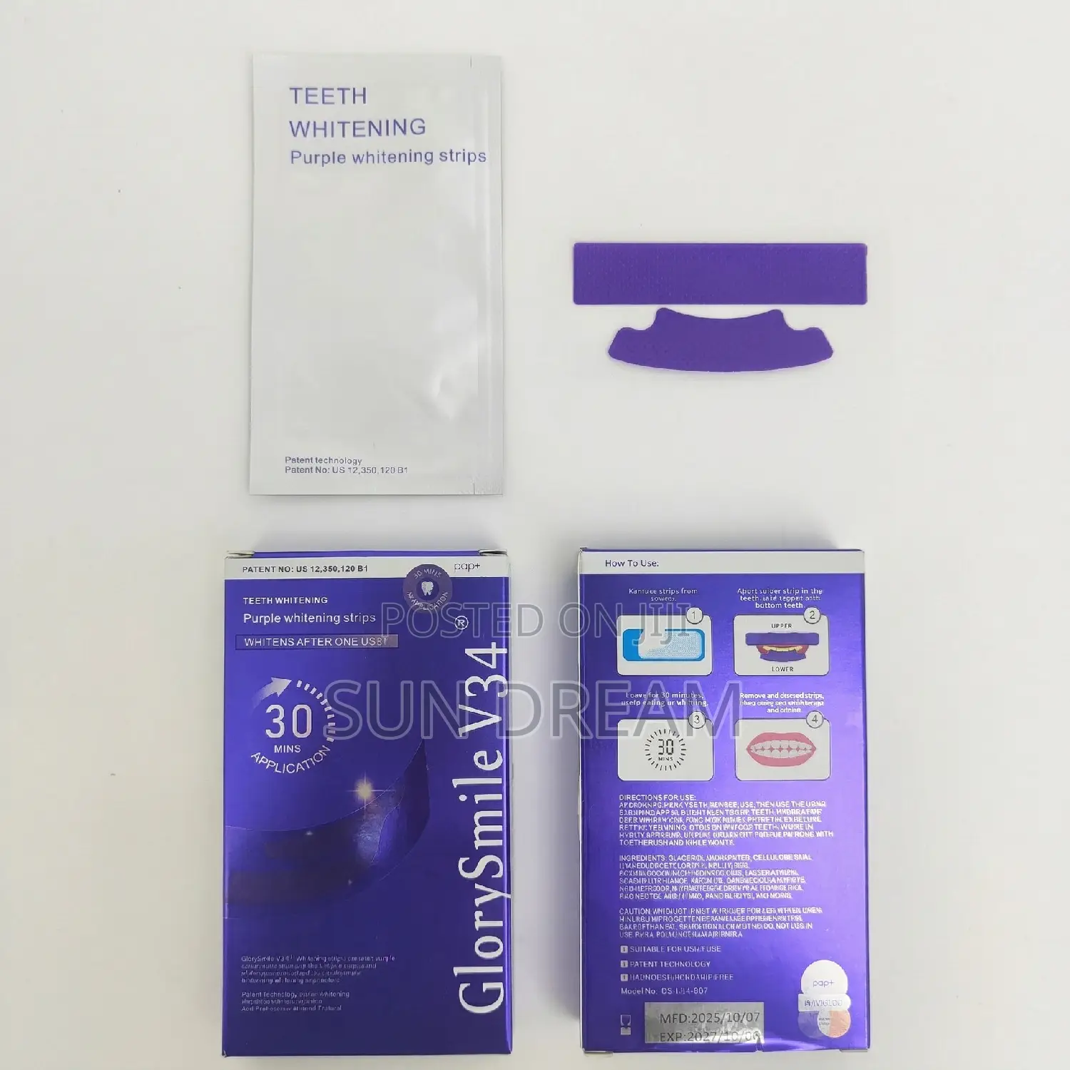 V34 Hissmile Teeth Whitening Strips 7 Pieces