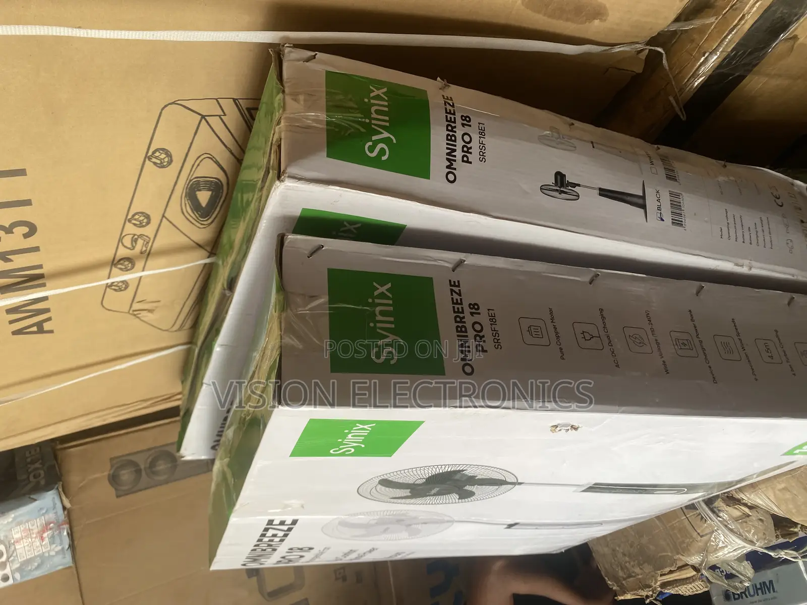 Syinix 18” Rechargeable Standing Fan