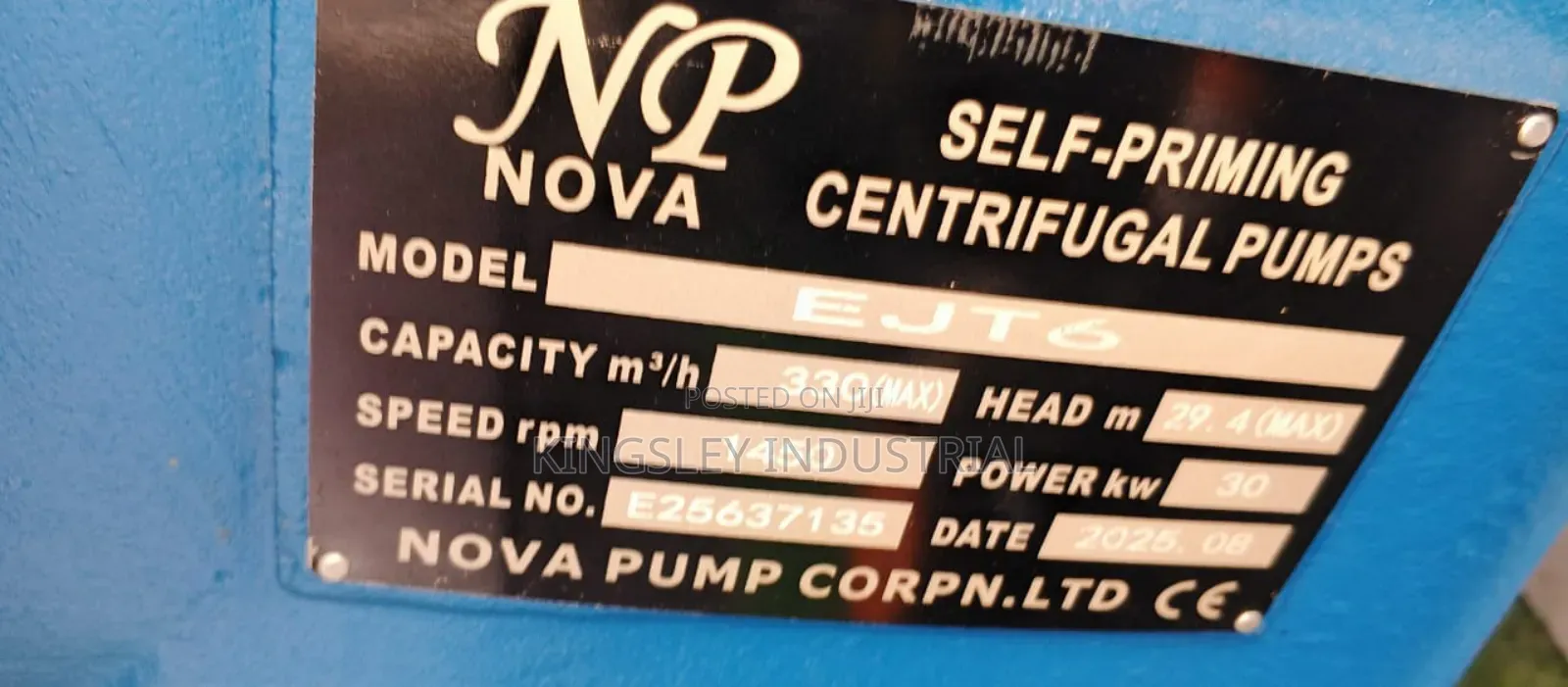 Self-Priming Centrifugal Nova Pump 6inches 30kw 1450rpm