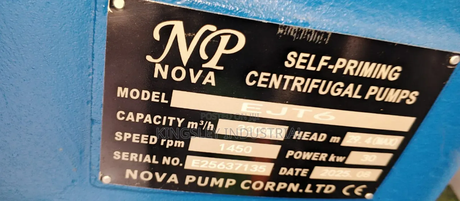 Self-Priming Centrifugal Nova Pump 6inches 30kw 1450rpm