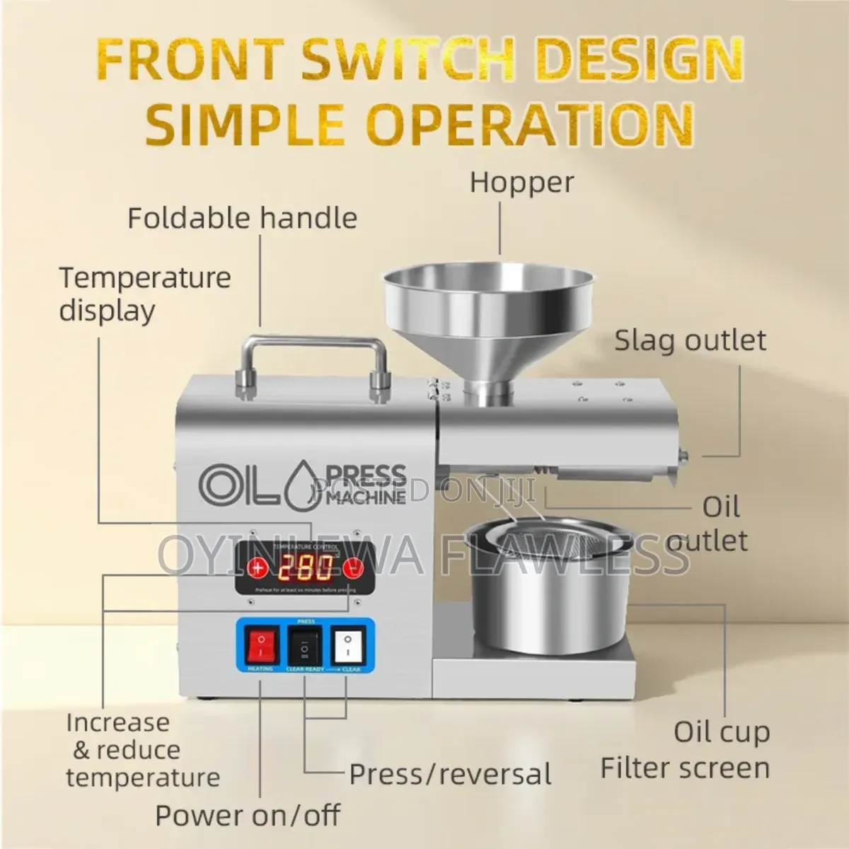 Smart Electric Stainless Steel Oil Hot Cold Press Machine