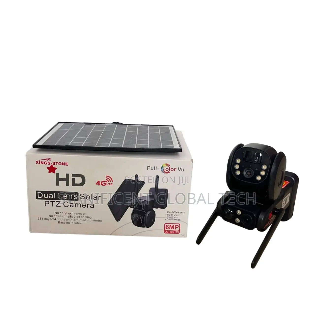 Kings-Stone 6mp 4g Dual Lens Solar PTZ Mini Outdoor (Ubox App)