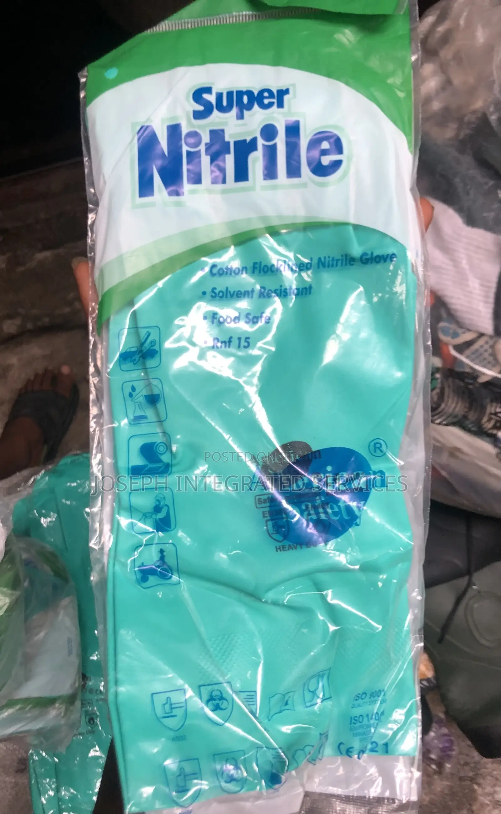 Super Nitrile Cotton Flocked Gloves