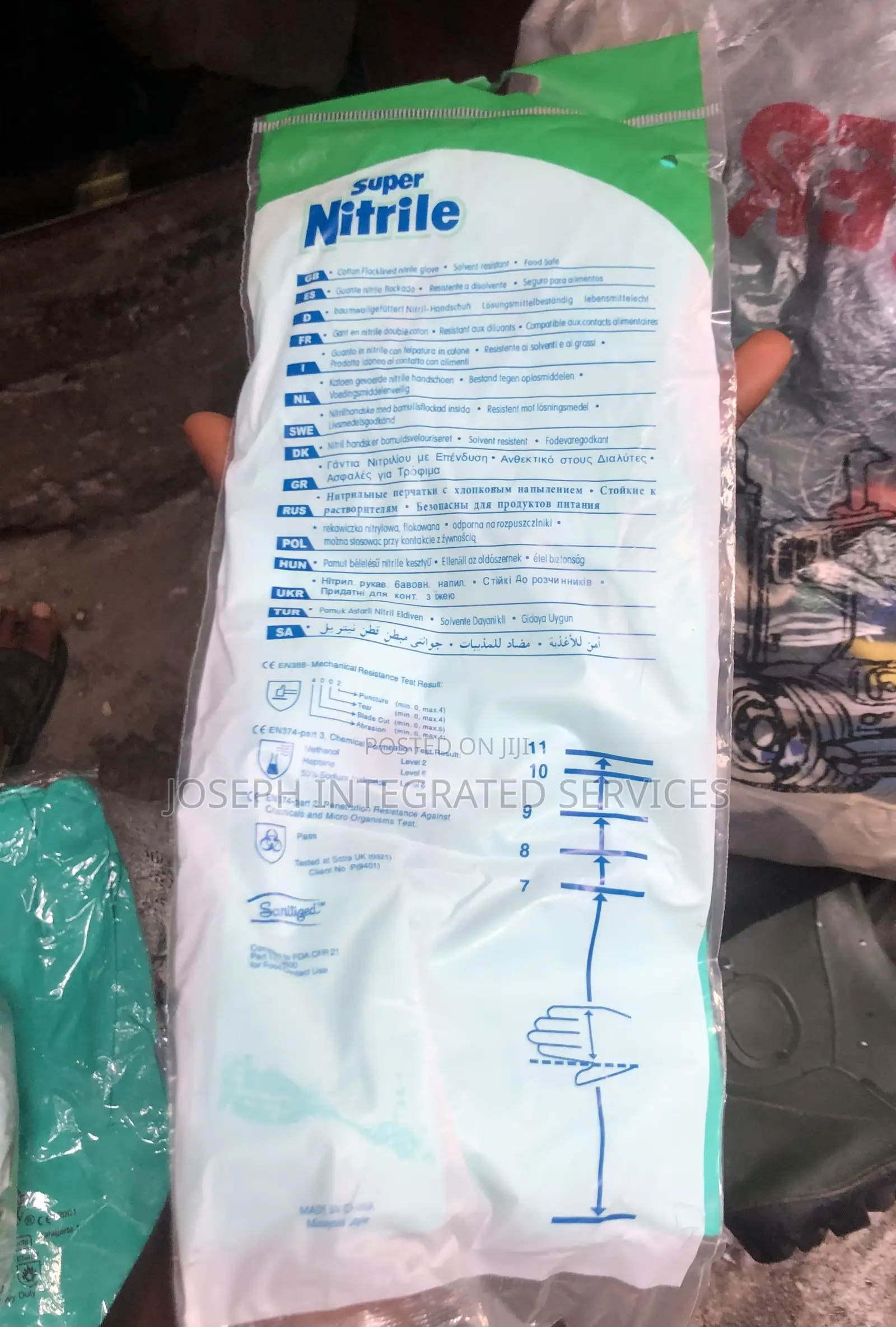 Super Nitrile Cotton Flocked Gloves