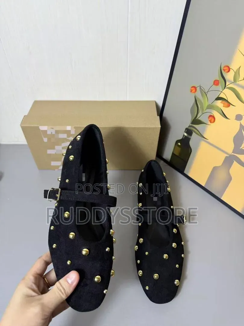 Iron Luxe Stud Buckle Loafers