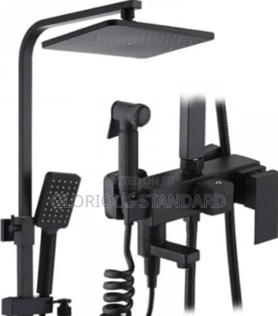 High Quality Square Black Shower With Bum Bum Wash