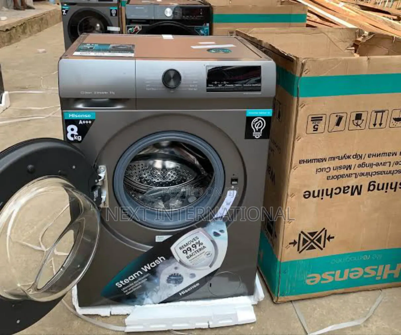Hisense Washing Machine 8kg Wash and Spin Inverter (8014)