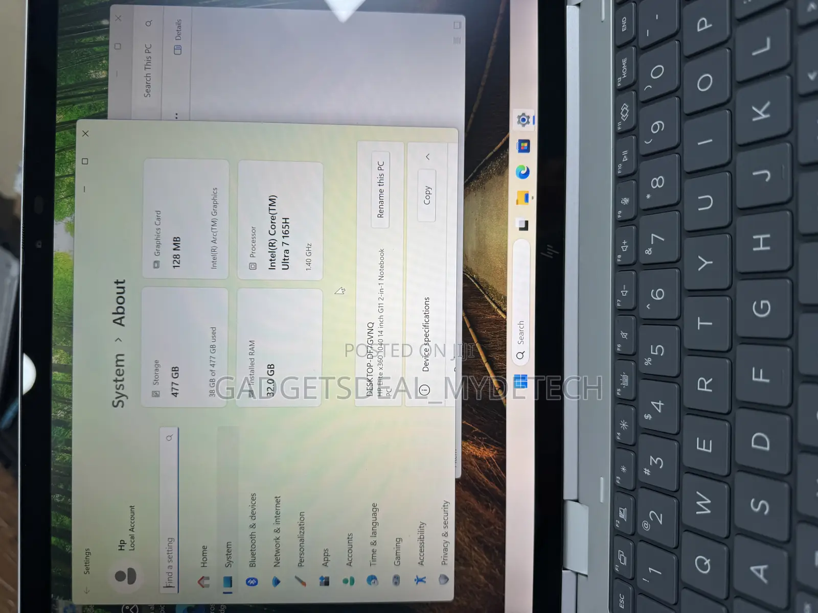 Laptop HP EliteBook X360 1040 G11 32GB Intel Core Ultra 7 SSD 512GB