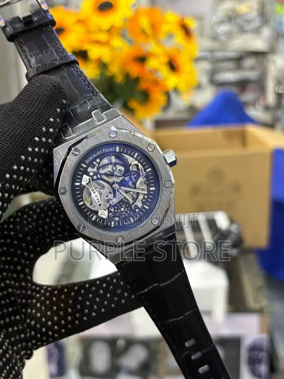Audemars Piguet Ap Automatic Movement Leather Wristwatches