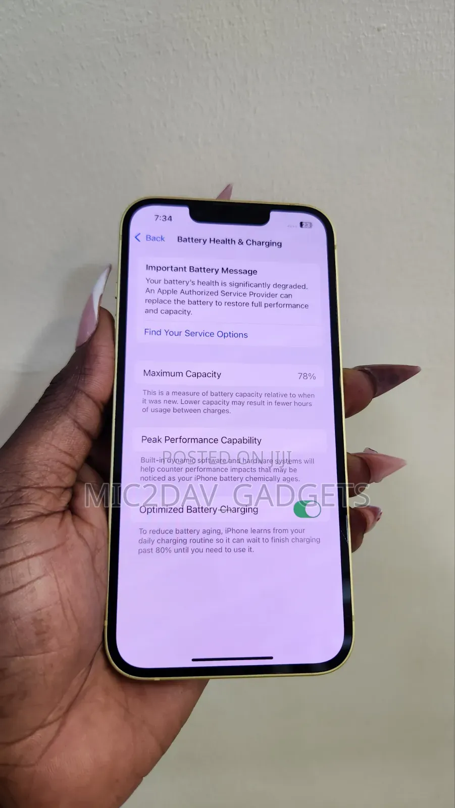 Apple iPhone 14 128 GB Yellow