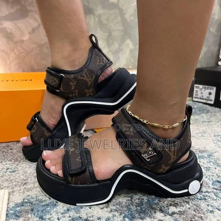 Lv Monogram Stylish Sandals for Ladies