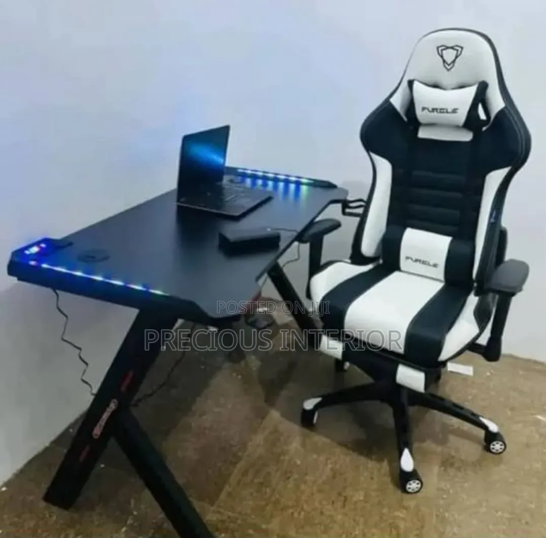 Furgle Gaming Chair and Table Set/ Streaming /Podcast/,And Office Set