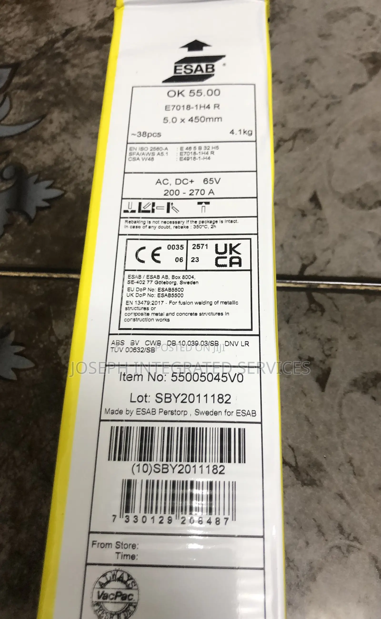 Esab Ok 55.00 Welding Electrodes 5.0×450mm
