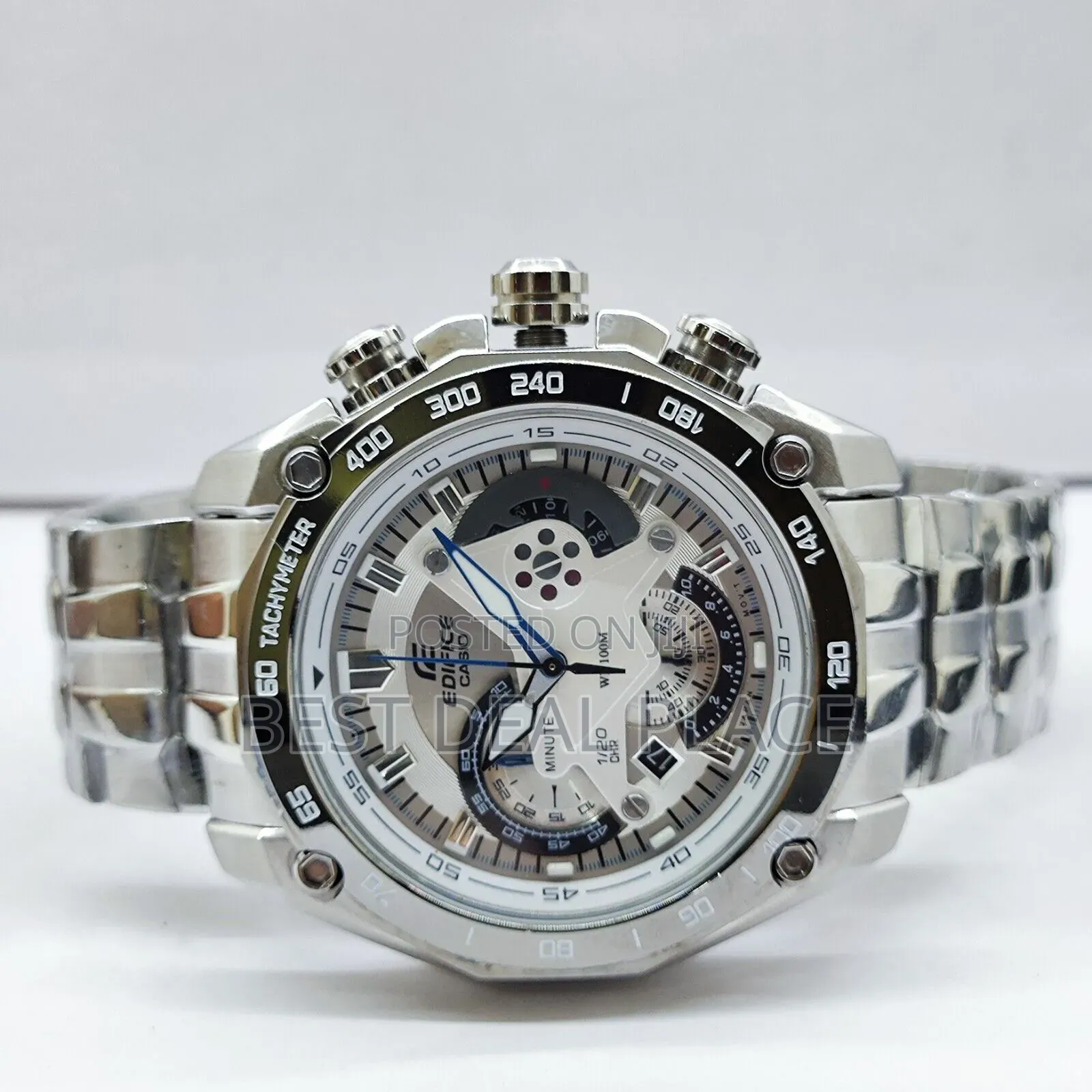 Casio Edifice Ef-550d-7avdf White Chronograph Dial Quartz Men's Watch