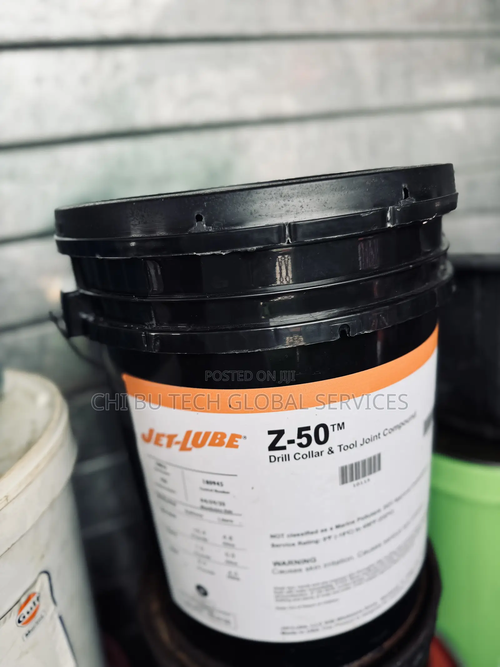 A Jet-Lube Z-50 Drill Collar and Tool Joint Compound in a Black Pai