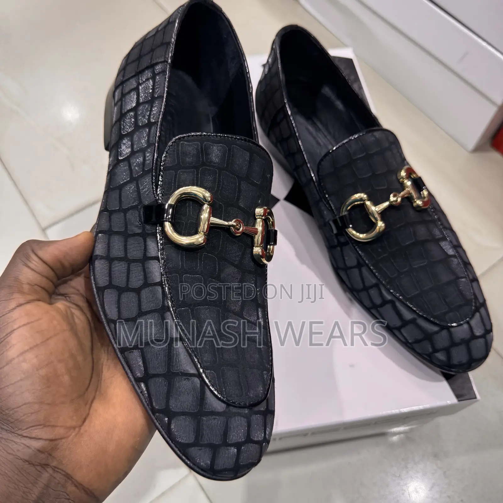 Italian Black Velvet Moreschi Skin Shoes 40-46