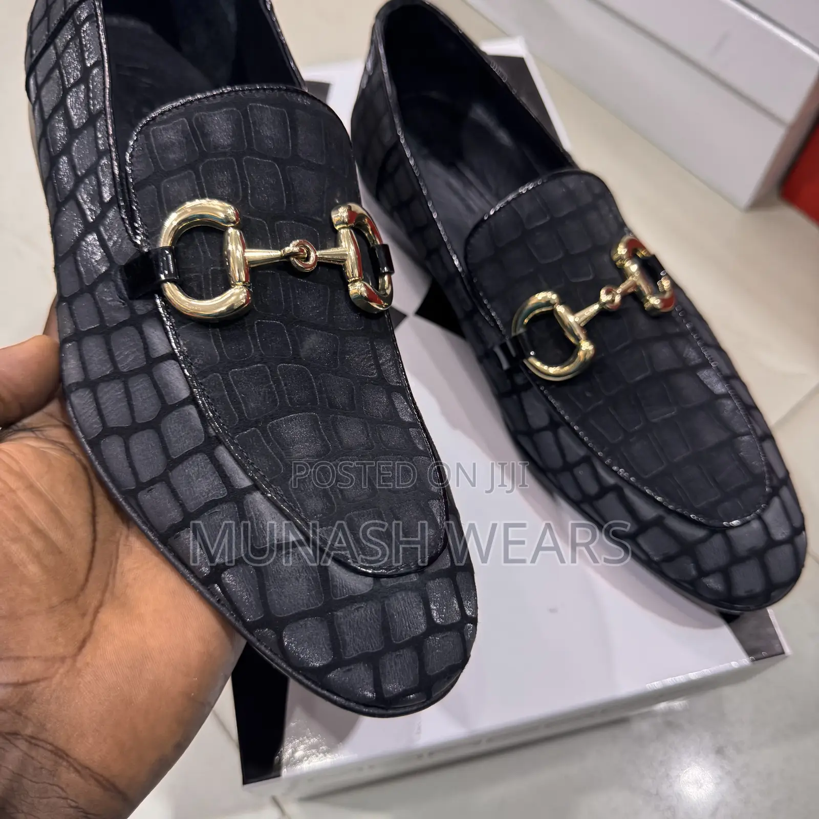 Italian Black Velvet Moreschi Skin Shoes 40-46