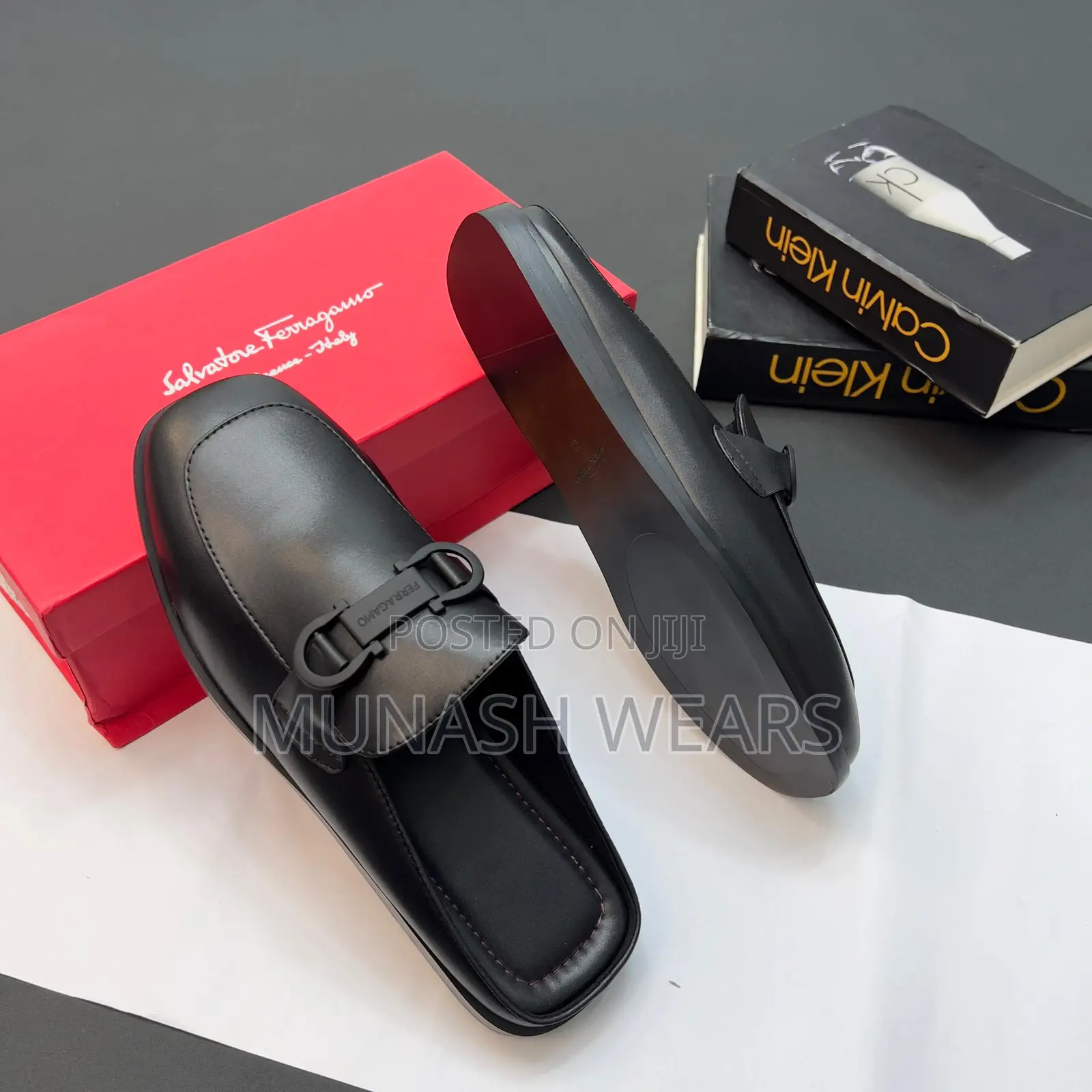 Salvatore Feragamo Half Shoe Available in Brown and Black