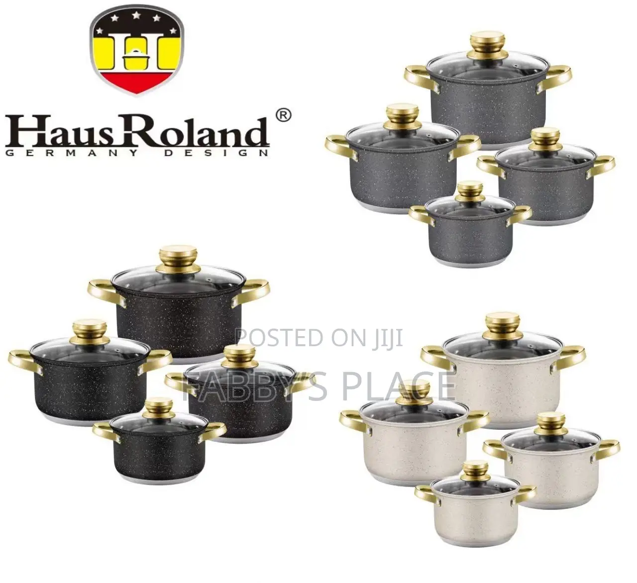 Haus Roland 8pcs Colored Stainless Steel Pot Set | Premium Cookware