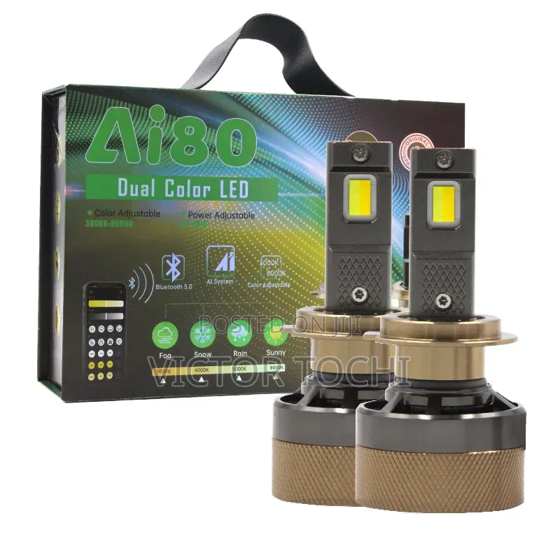 Ai80 Dual Color App Control Led Headlights Bulb