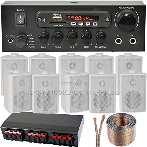 8in1 Wireless Hanging Speakers Indoors/Outdoor With Amplifie Bluetooth