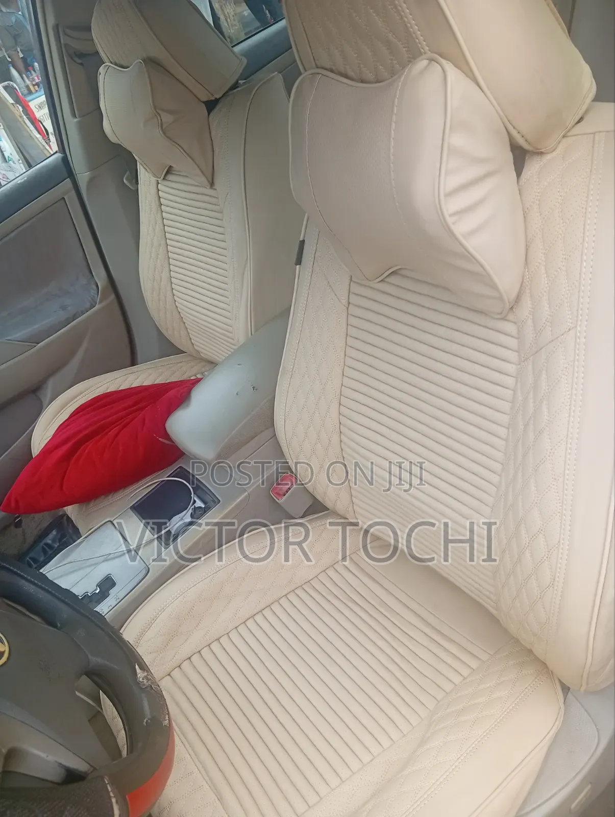 All Cream Quality Leather Car Seat Covers
