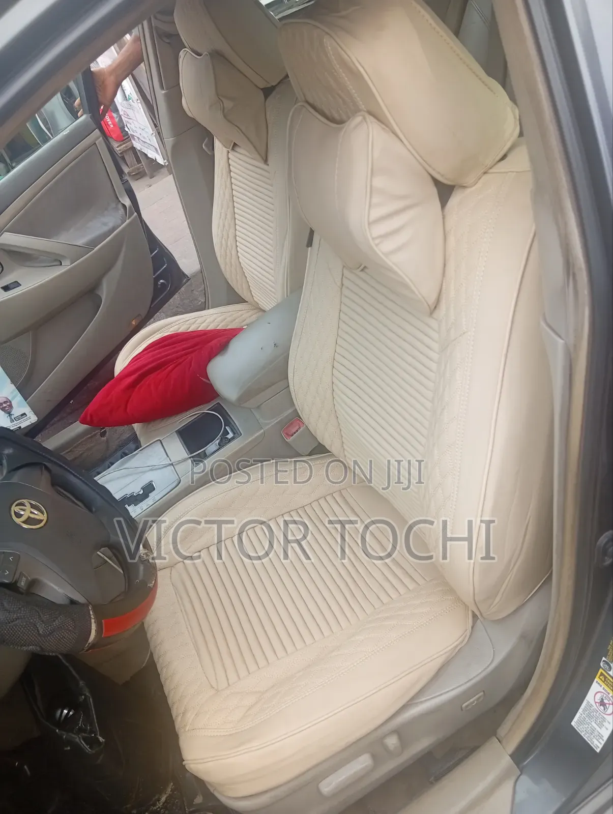 All Cream Quality Leather Car Seat Covers