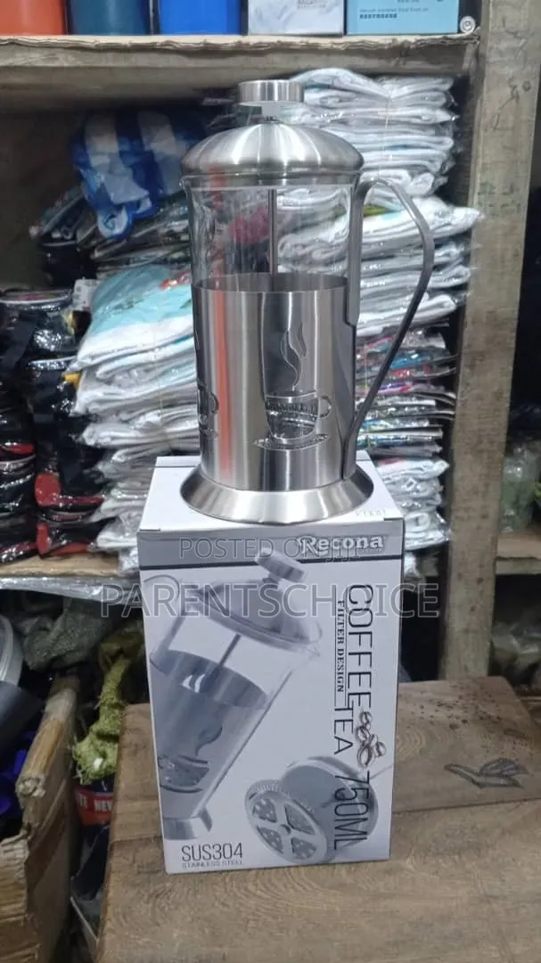 French Press Stainless Steel Glass 4 Cup Tea Coffee Maker