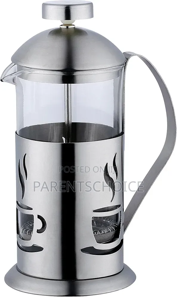 French Press Stainless Steel Glass 4 Cup Tea Coffee Maker