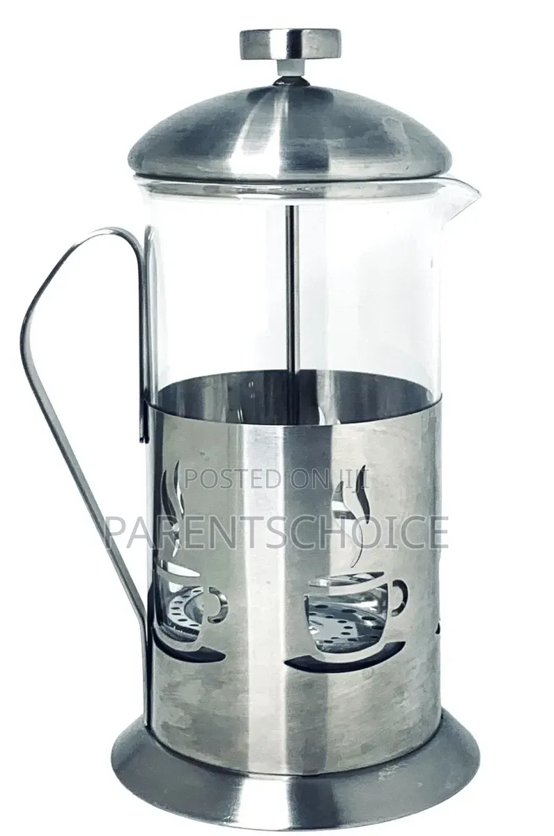 French Press Stainless Steel Glass 4 Cup Tea Coffee Maker
