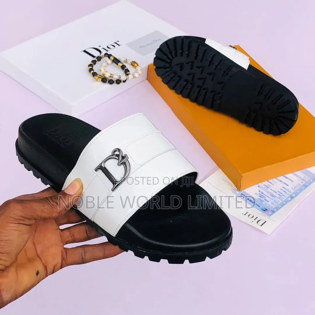 Black/White Dior Pam Slippers Jce 6y