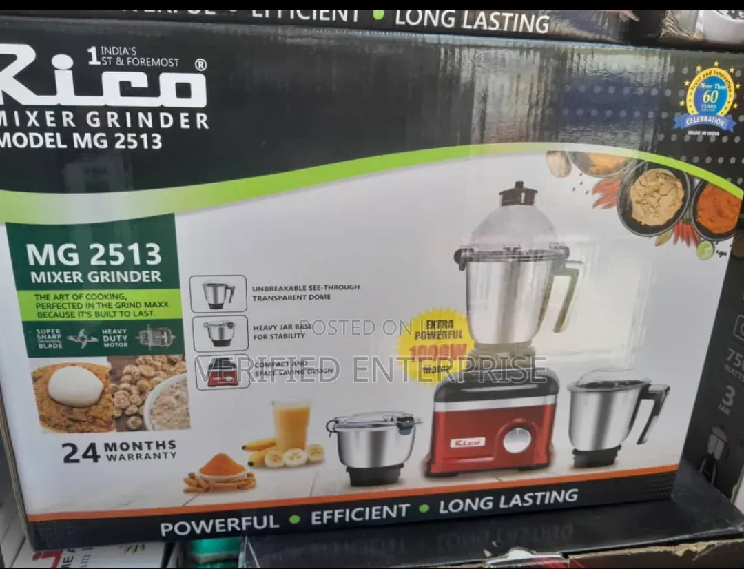 Rico Mixer Grinder - 1000 Watts
